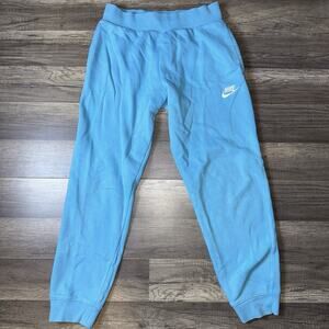 Nike Sportswear Club Fleece Tapered Joggers Youth Sz Large Baby Blue BubbleGum